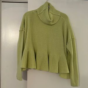 Free People brand green sweater